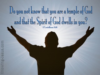 1 Corinthians 3:16 Temple Of The Holy Spirit (blue)